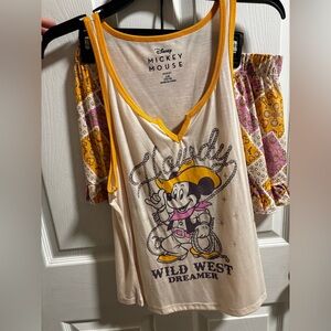 Disney Mickey Mouse Yellow and Purple Shorty Tank Set